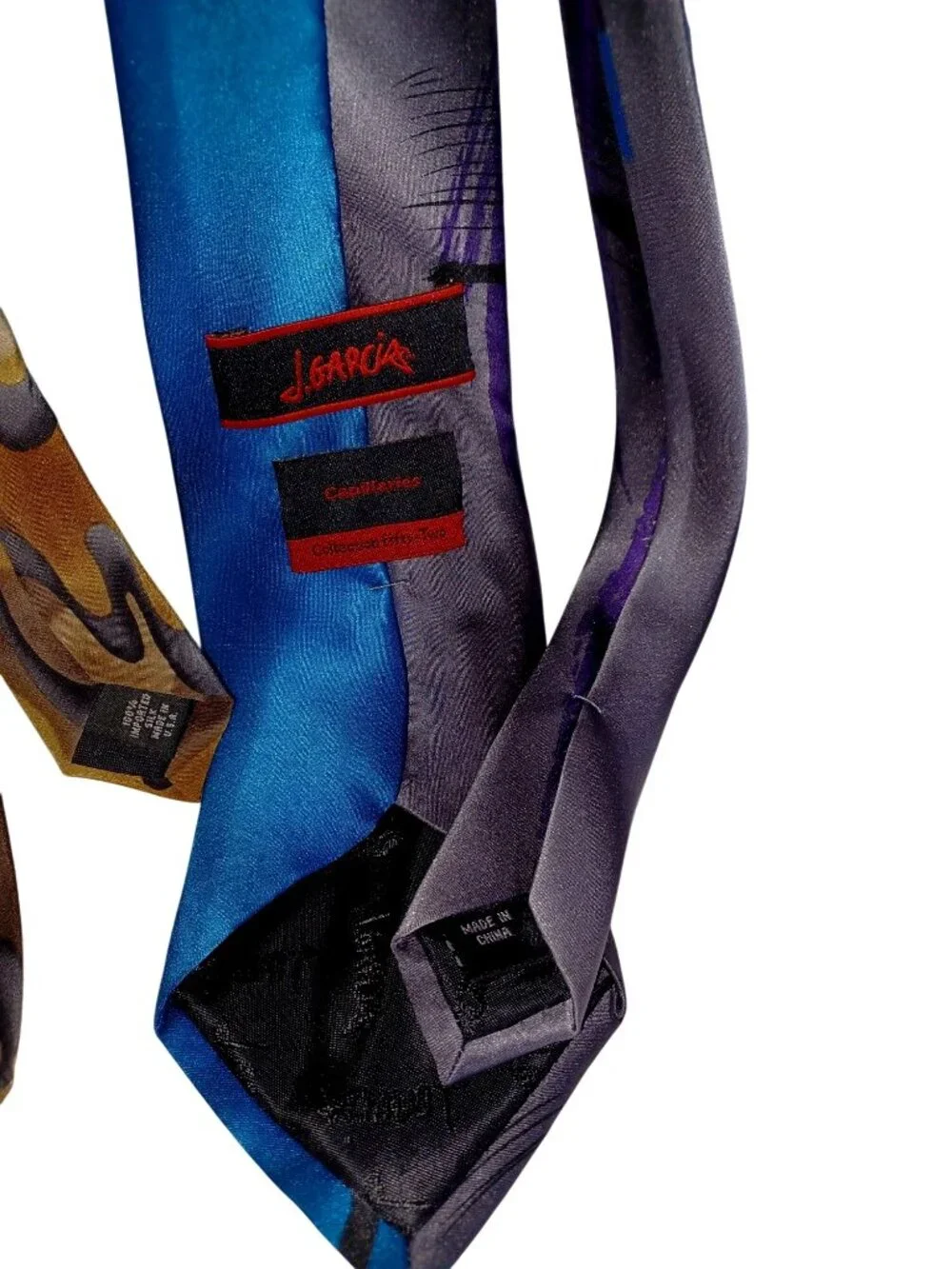 Mens Silk Neckties J. Garcia Grateful Dead Beatles Abstract Musical Lot Of 4
